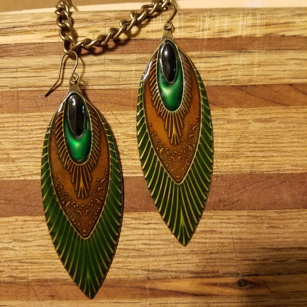 Peacock Earrings